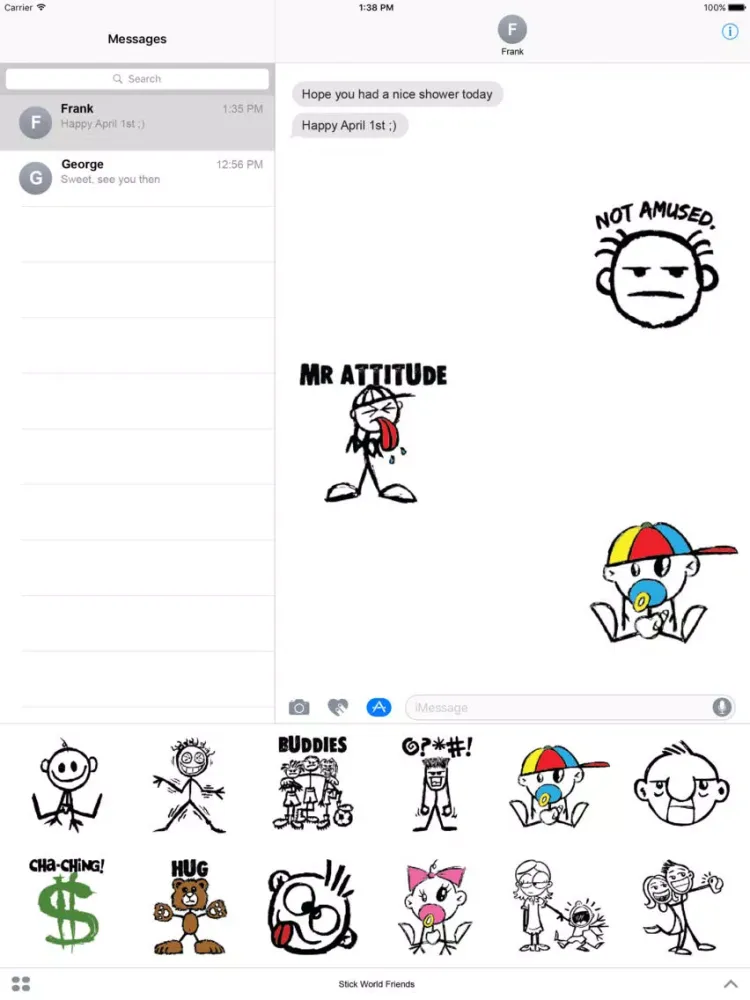 تصاویر Stick World - Friends Stickers iPad 