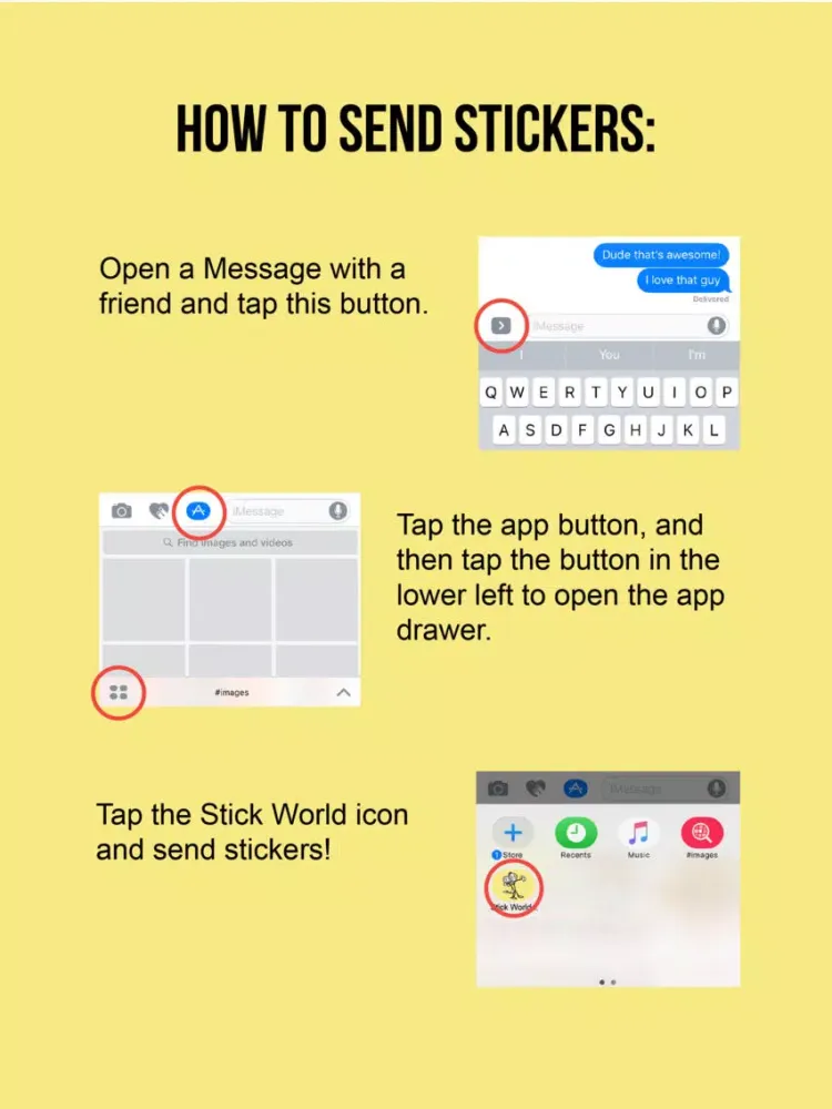تصاویر Stick World - Friends Stickers iPad 