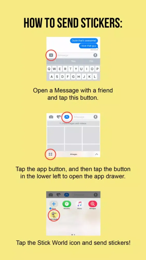 تصاویر Stick World - Friends Stickers