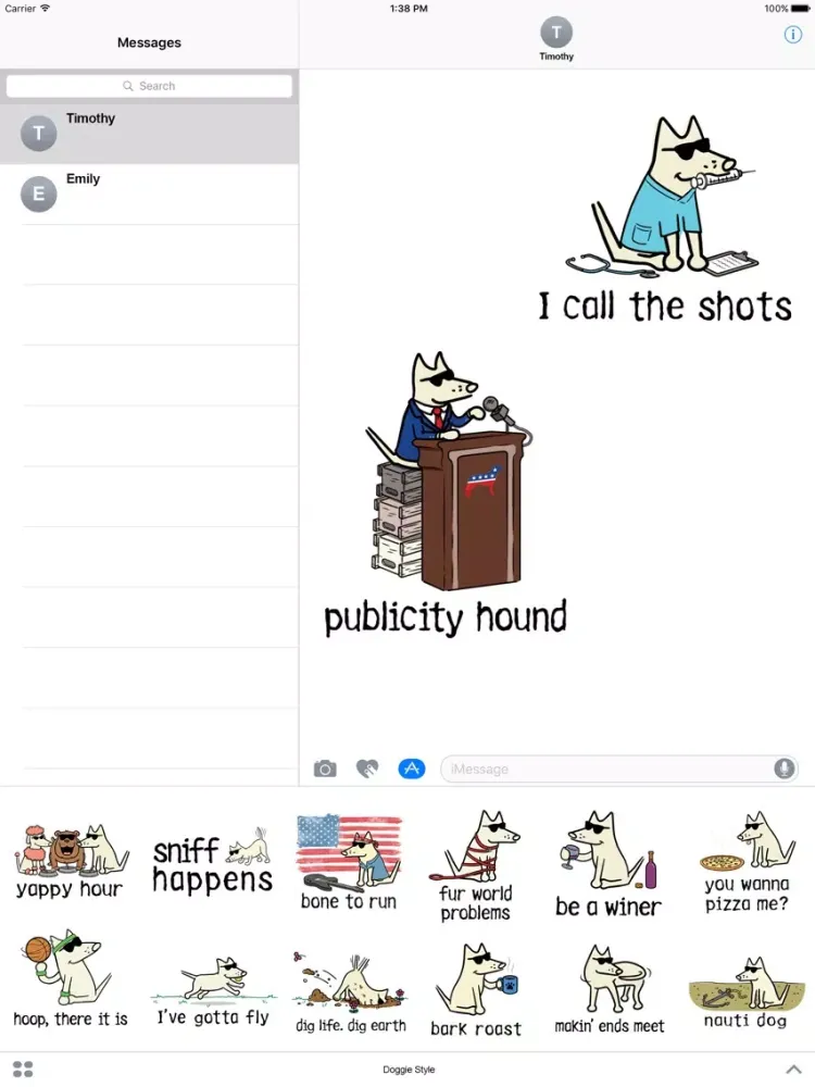 Zrzuty ekranu Teddy the Dog: Doggie Style Stickers iPad 