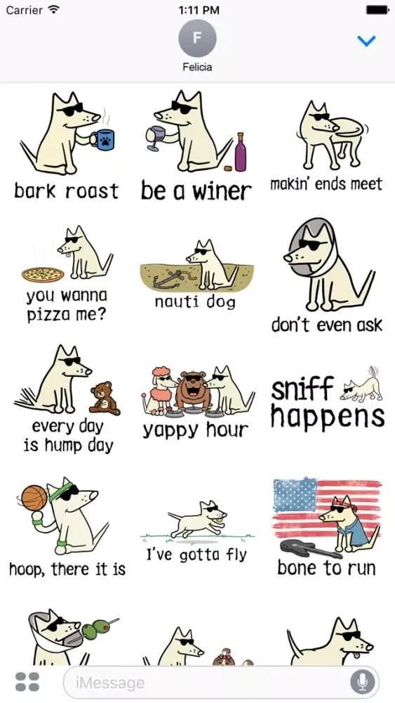 Zrzuty ekranu Teddy the Dog: Doggie Style Stickers