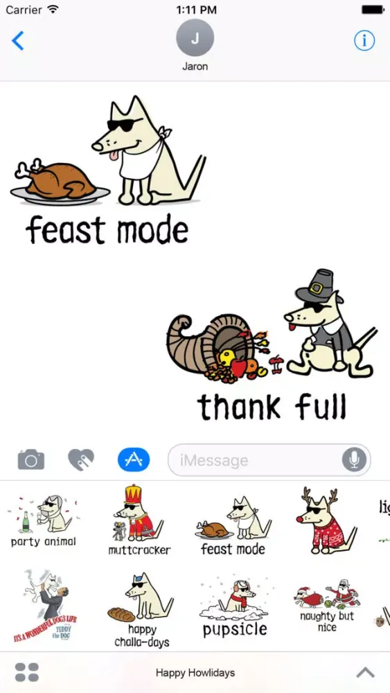 Teddy the Dog: Happy Howlidays Stickers应用截图