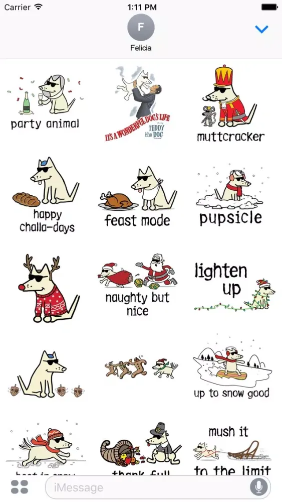 Teddy the Dog: Happy Howlidays Stickers应用截图