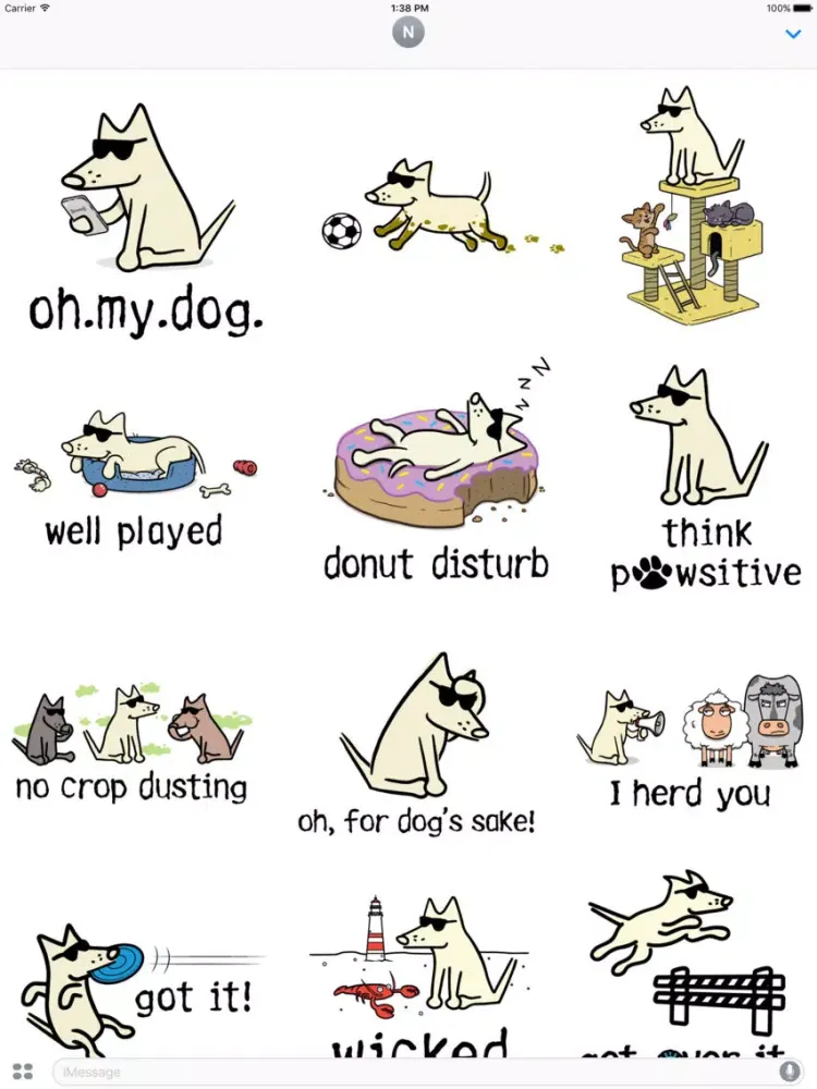 Teddy the Dog: It's a Dog's Life Stickers iPad  Screenshots