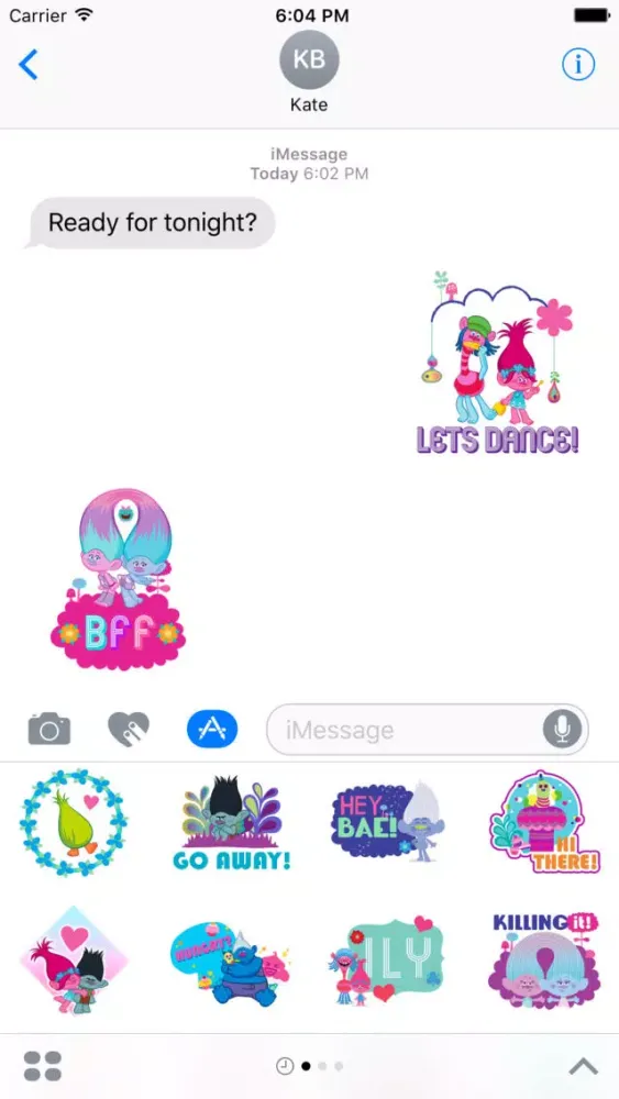 DreamWorks Trolls 2D Stickers应用截图