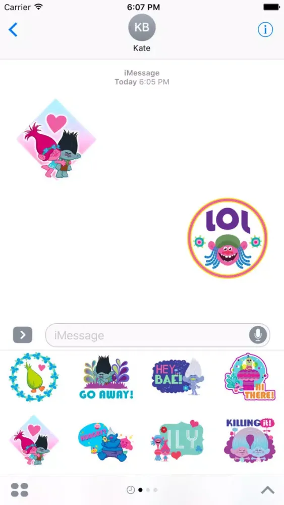 DreamWorks Trolls 2D Stickers应用截图
