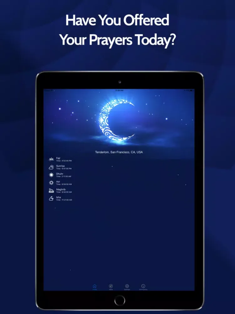 ภาพหน้าจอของ Muslim Prayer Times - Athan iPad 