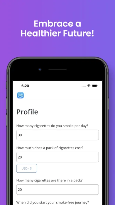 Captures d'écran de QuitSmoking - Break Habits