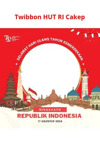 Скриншоты Twibbon 17 Agustus 2024 HUT RI
