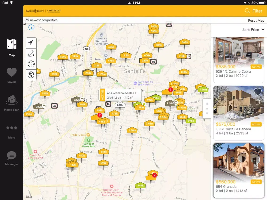 Screenshot di Barker Realty iPad 