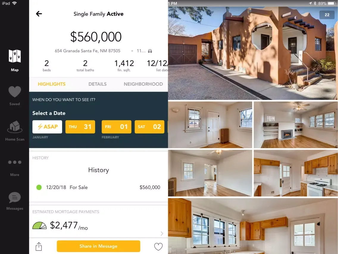 Screenshot di Barker Realty iPad 