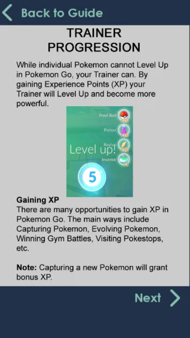 Capturas de pantalla de GUIDE for POKEMON GO Tips and Secrets
