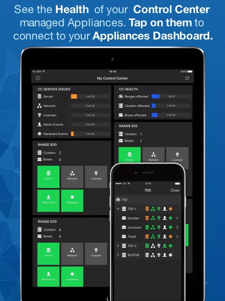 ภาพหน้าจอของ Barracuda NG Firewall Remote iPad 