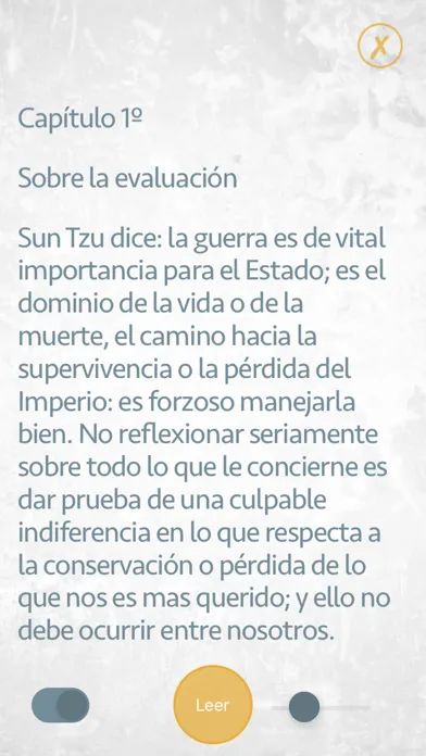 Tangkapan skrin El Arte de la Guerra