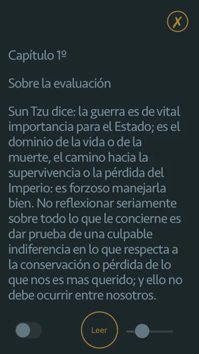 Tangkapan skrin El Arte de la Guerra