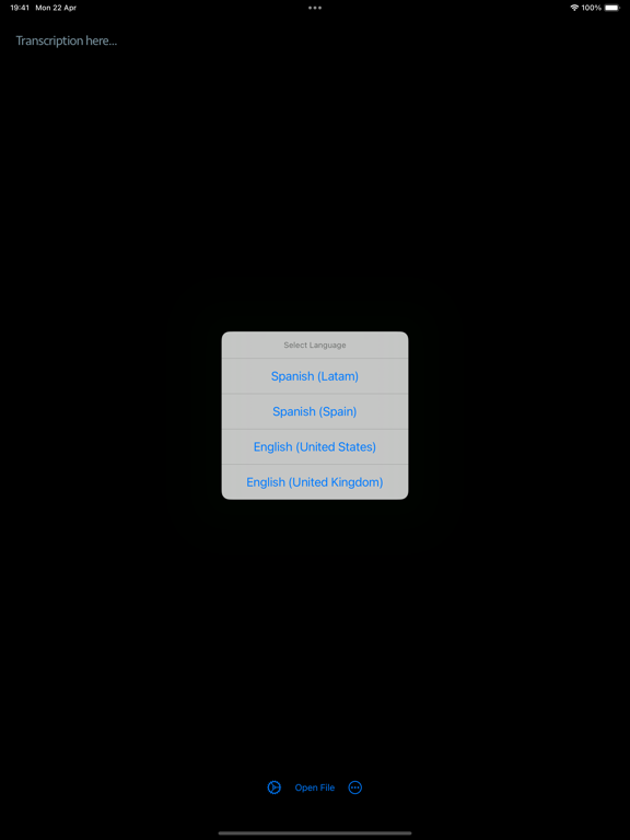 AI AudioText Transcriber iPad  스크린샷
