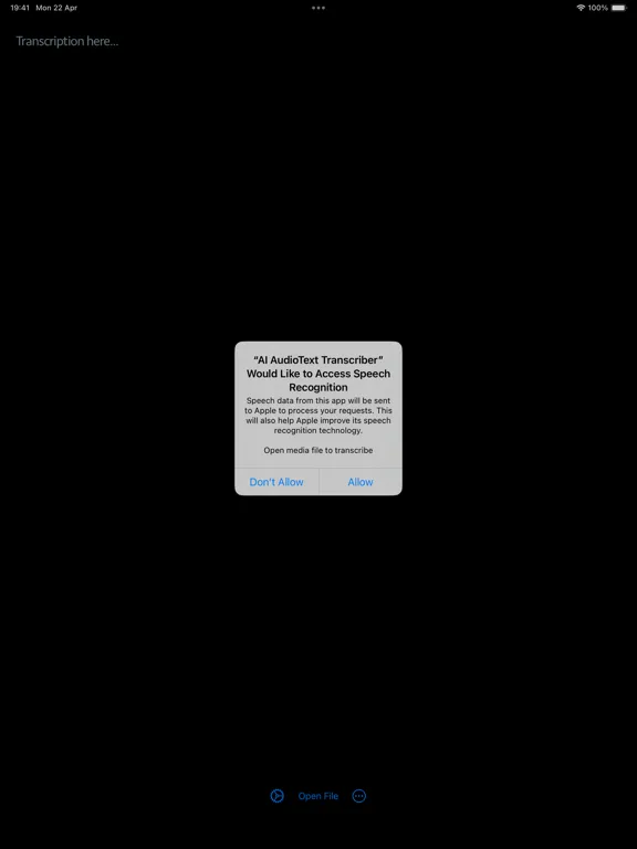 Screenshot di AI AudioText Transcriber iPad 