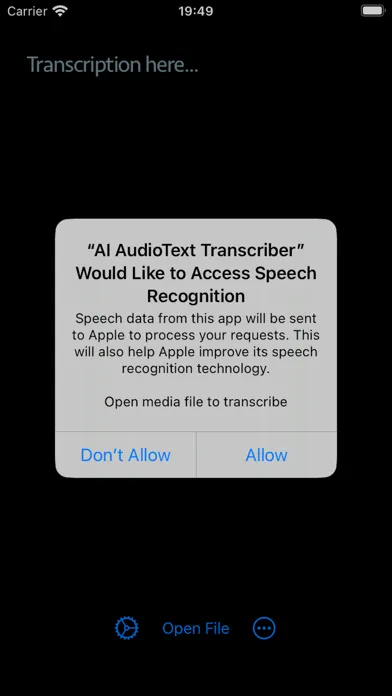 Screenshot di AI AudioText Transcriber