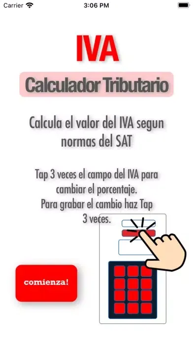 Tangkapan layar Calculadora IVA Sat Mexico