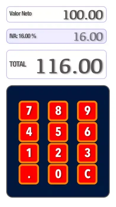 Tangkapan layar Calculadora IVA Sat Mexico