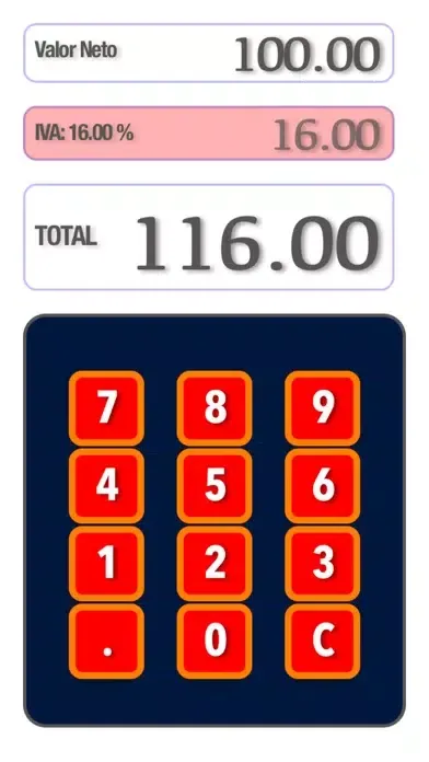 Tangkapan layar Calculadora IVA Sat Mexico