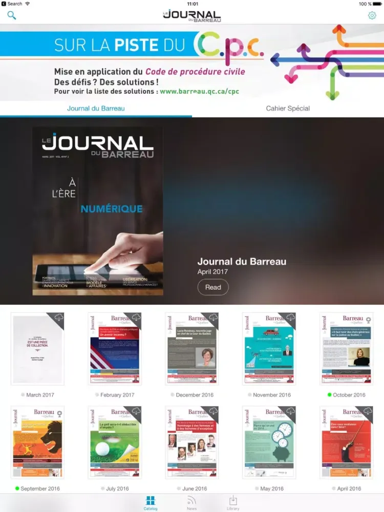 Journal du Barreau iPad  سکرین شاٹس