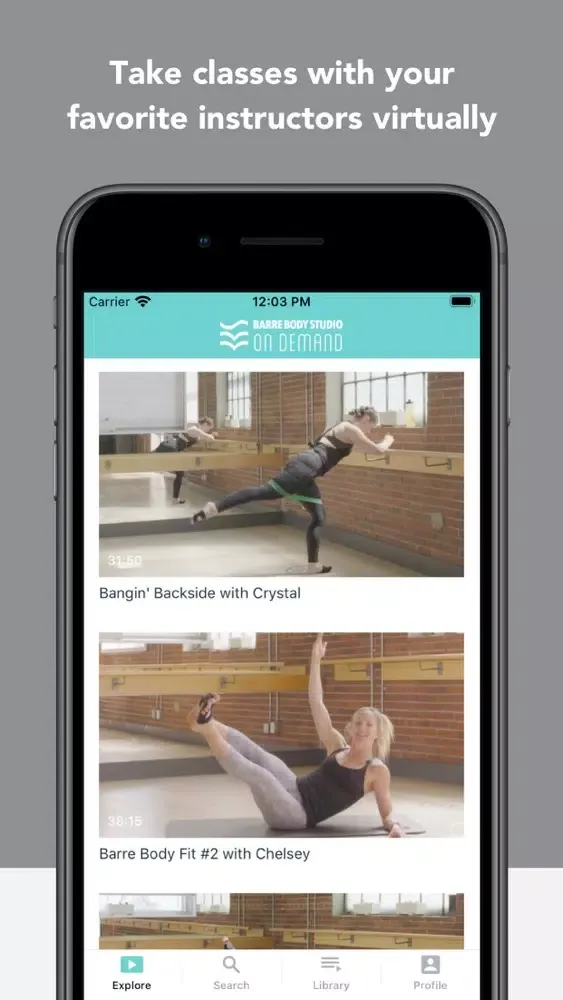 Zrzuty ekranu Barre Body Studio On Demand