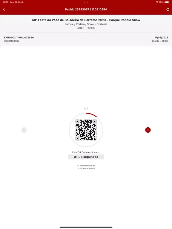 صور Barretos Ingressos iPad 