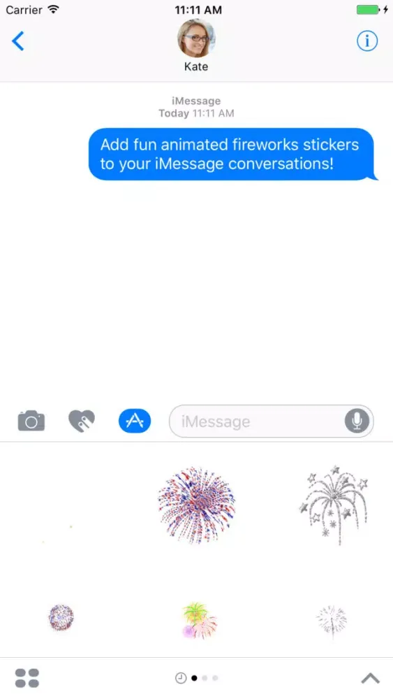Tangkapan layar Animated Fireworks Sticker Pack