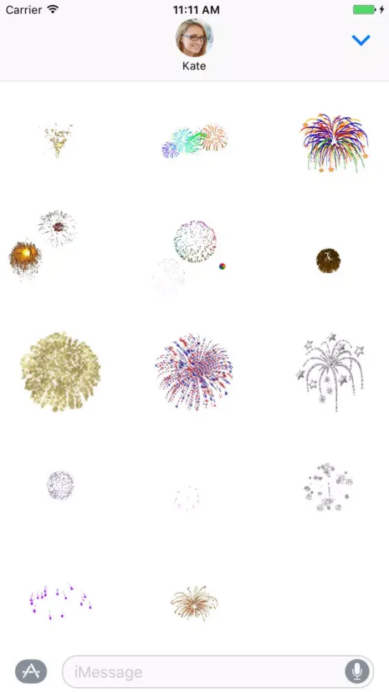 Tangkapan layar Animated Fireworks Sticker Pack