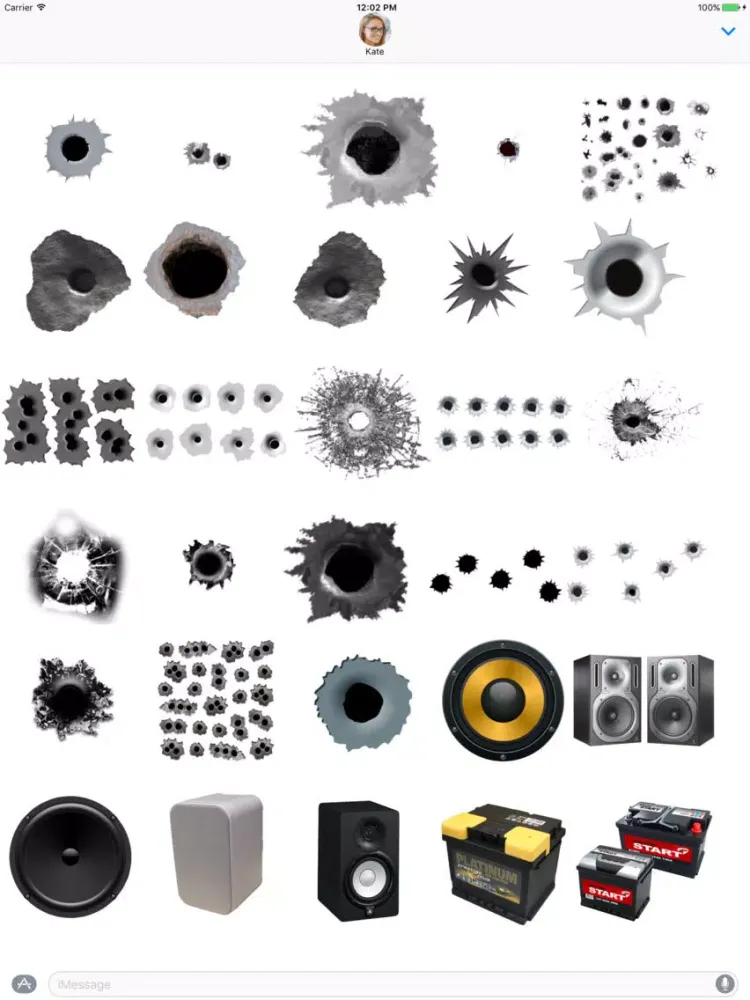 Animated Bullet Holes Sticker Pack iPad 应用截图