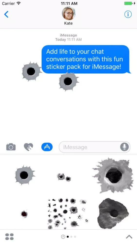 Animated Bullet Holes Sticker Pack应用截图