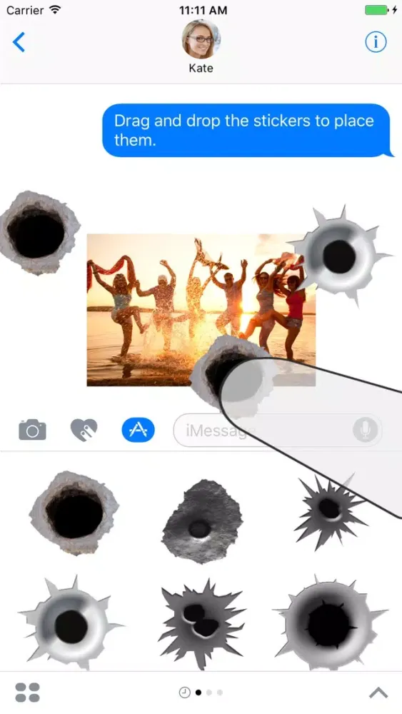 Animated Bullet Holes Sticker Pack应用截图