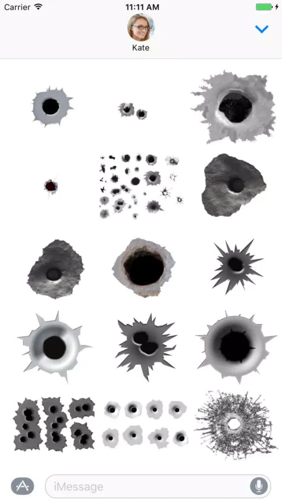 Animated Bullet Holes Sticker Pack应用截图