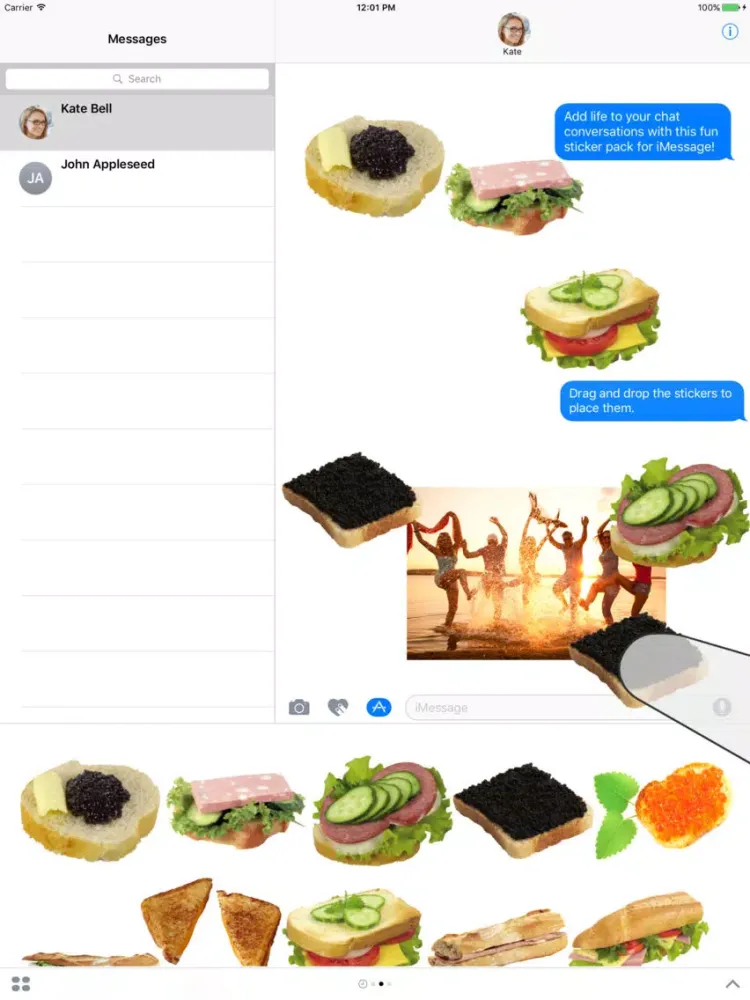 Burger Lovers Sticker Pack iPad Screenshots