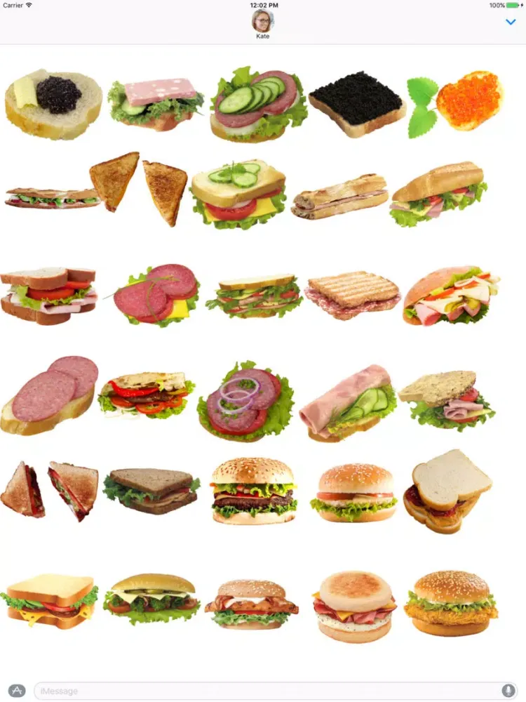 Burger Lovers Sticker Pack iPad Screenshots