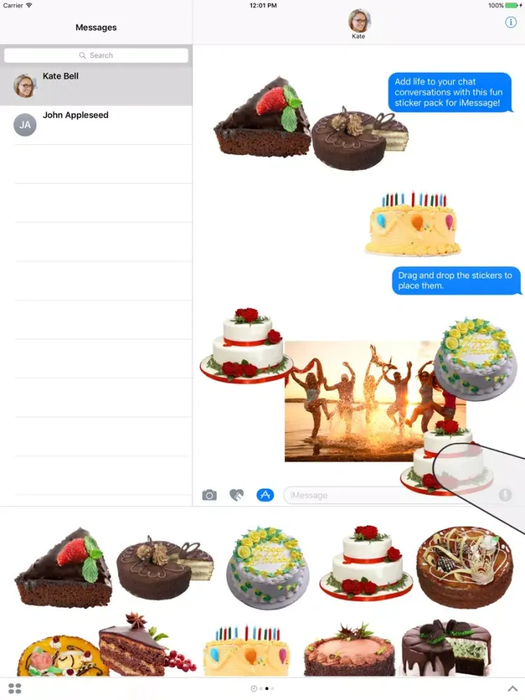 Cake Lovers Sticker Pack iPad Screenshots