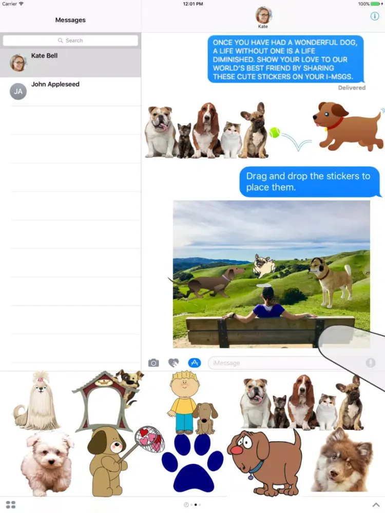 Animated Dog Lovers Sticker Pack iPad  Screenshots