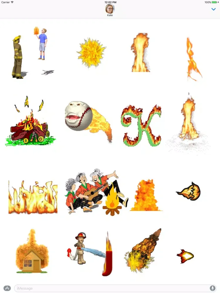 صور Animated Fire Sticker Pack iPad 