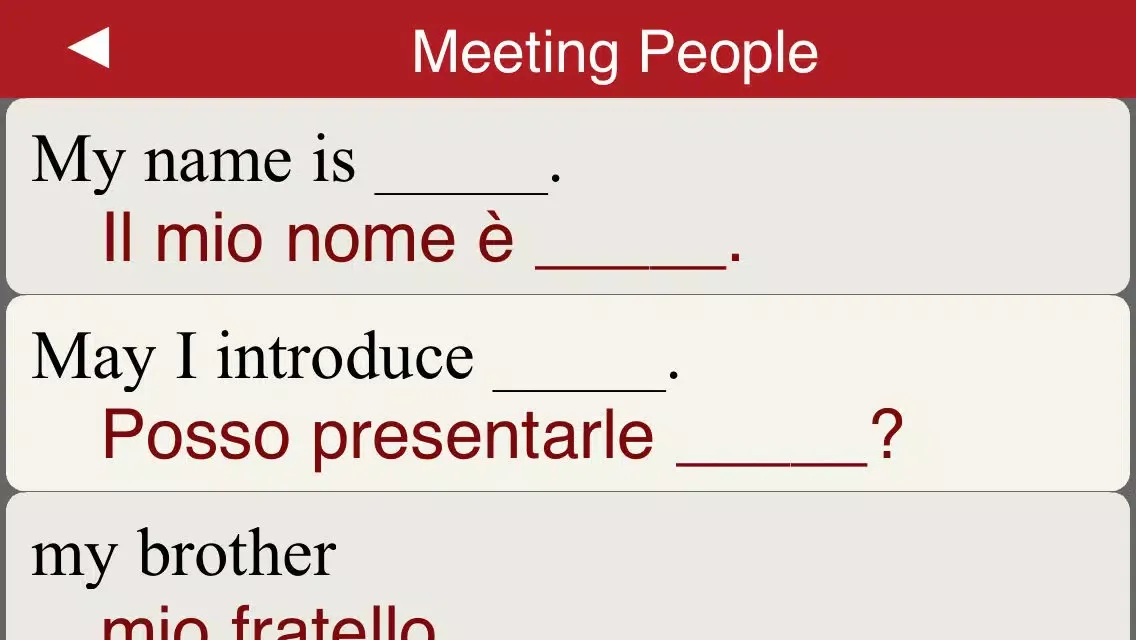 Italian At A Glance Phrasebook Ekran Görüntüleri