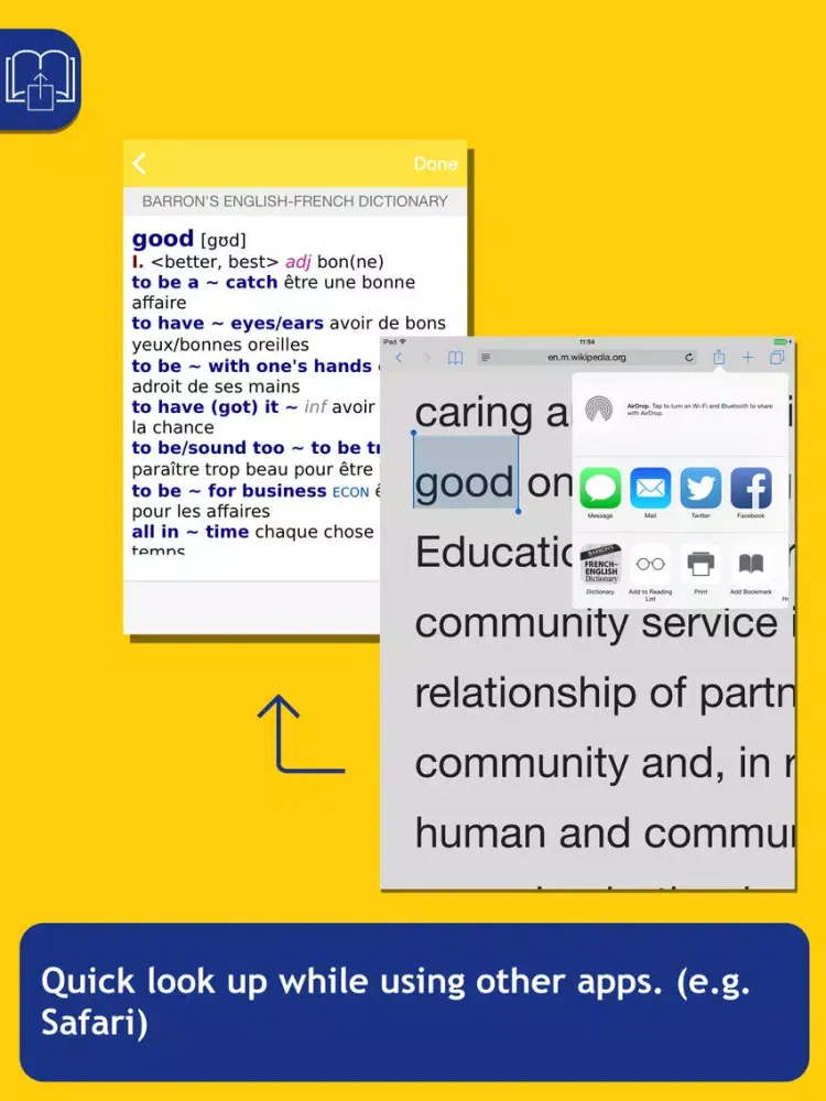 Скриншоты Barron’s French-English Bilingual Dictionary iPad 