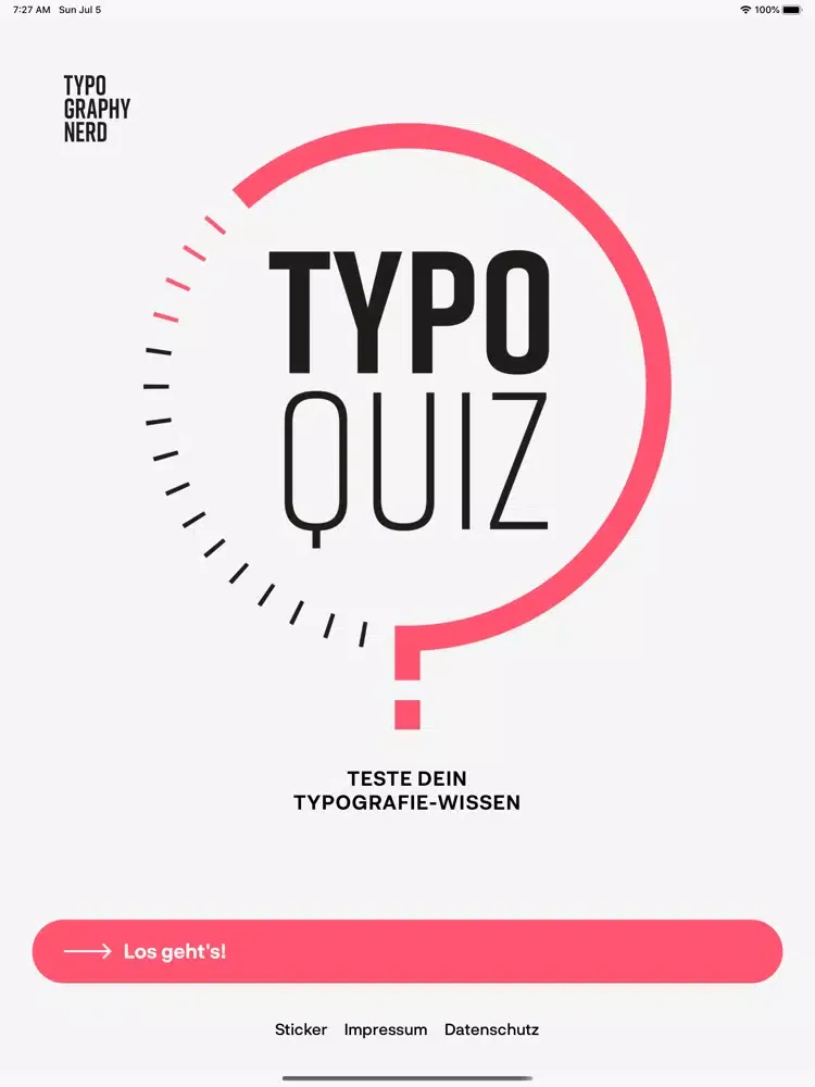 Typo-Quiz iPad 应用截图