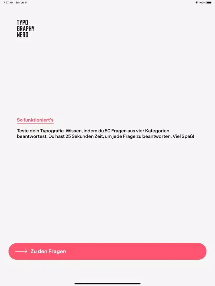 Typo-Quiz iPad 应用截图