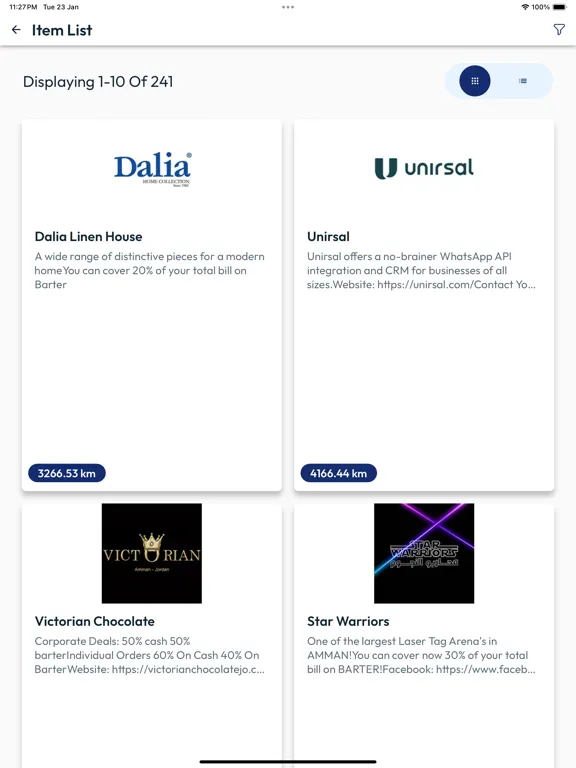 Ảnh chụp màn hình của ThinkBarter iPad 