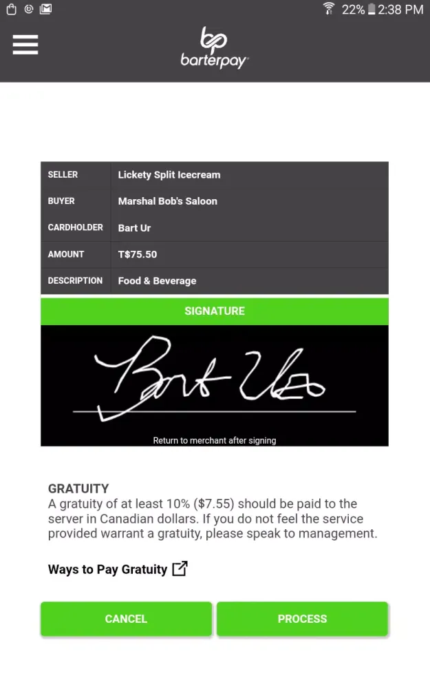 BarterPayPOS Screenshots