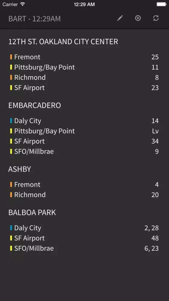 BART Real Time Departures - No Ads スクリーンショット