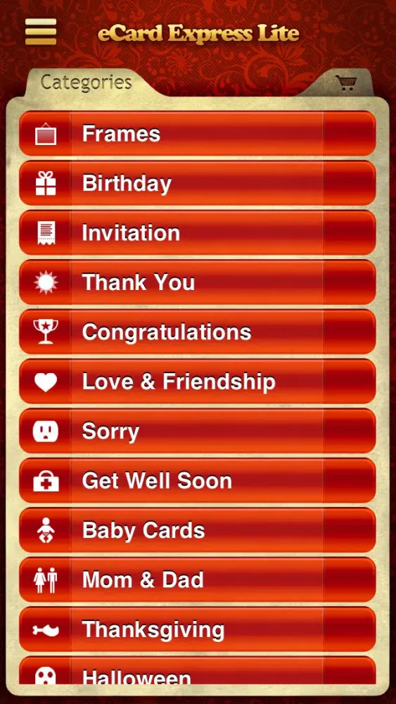 Tangkapan layar eCard Express Lite: Greeting Cards, Frames, eCards for Birthday, Holidays, Business