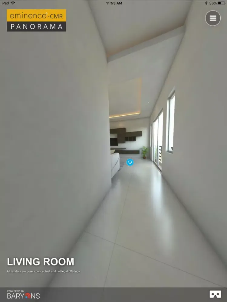 Tangkapan layar Eminence Panorama iPad 