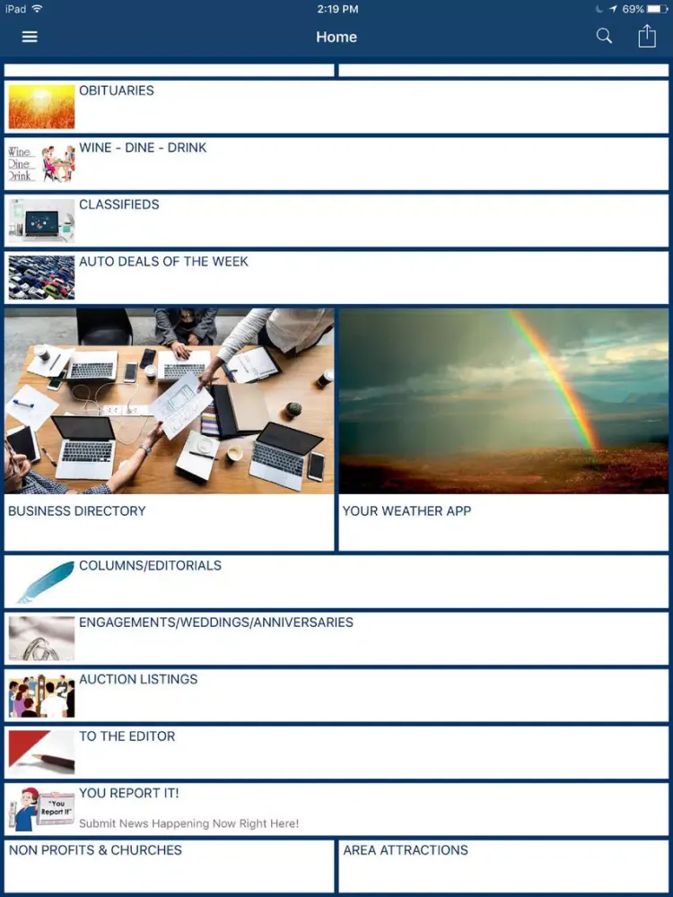 Capturas de tela do My Progress News iPad 