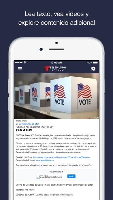 ภาพหน้าจอของ Noticias KGNS Telemundo